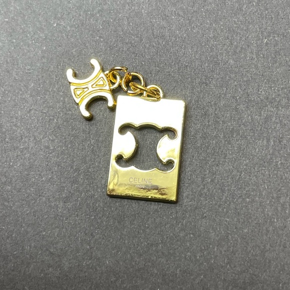 Celine RARE gold over Sterling Pendant / Necklace - Picture 5 of 8